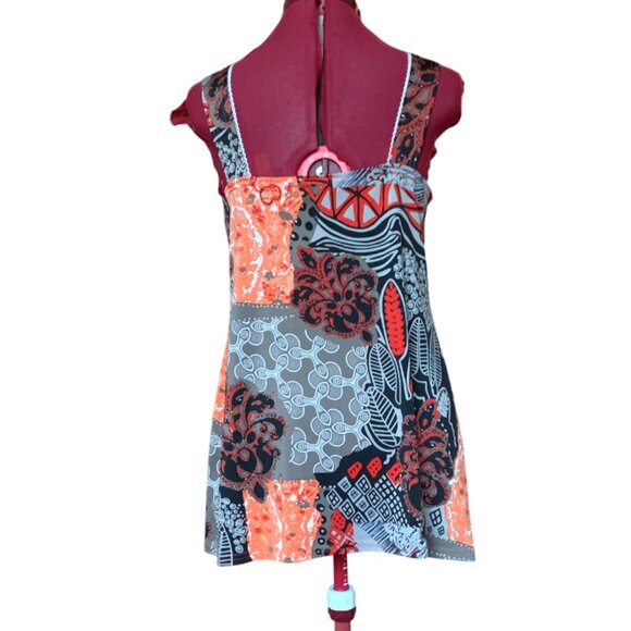GITANE - Colorful Sleeveless Patchwork Dress - large - Picture 5 of 11